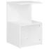 Kép 1/6 - vidaXL fehér szerelt fa éjjeliszekrény 35 x 35 x 55 cm
