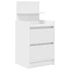 Kép 1/11 - vidaXL fehér éjjeliszekrény 2 fiókkal 38x34x80 cm