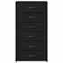 Kép 6/11 - Fekete tölgy színű komód 6 fiókkal 50 x 34 x 96 cm