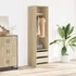 Kép 2/10 - vidaXL sonoma szí­nű fa ruhásszekrény fiókokkal 50x50x200 cm