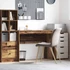 Kép 2/10 - vidaXL Asztal fiókkal polcokkal sonoma tölgy 140 x 49 x 76 cm