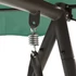 Kép 7/9 - zöld szövet és acél baldachinos kerti hintapad 198 cm