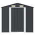 Kép 5/11 - Antracitszürke acél kerti fészer 204 x 132 x 186 cm