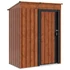 Kép 1/11 - vidaXL Kertiszerszámos házak Barna 137 x 81 x 180 cm Fém