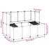 Kép 9/10 - Fekete polipropilén és acél kisállatketrec 143 x 107 x 93 cm