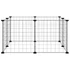 Kép 4/8 - 8 paneles fekete acél kisállatketrec 35 x 35 cm