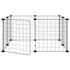 Kép 4/9 - 8 paneles fekete acél kisállatketrec ajtóval, 35 x 35 cm