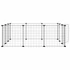 Kép 5/9 - 12 paneles fekete acél kisállatketrec ajtóval, 35 x 35 cm