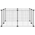 Kép 3/8 - 8 paneles fekete acél kisállatketrec 35 x 35 cm