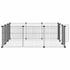 Kép 5/9 - 12 paneles fekete acél kisállatketrec ajtóval, 35 x 35 cm
