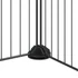 Kép 7/9 - 12 paneles fekete acél kisállatketrec ajtóval, 35 x 35 cm