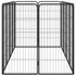 Kép 4/7 - 12-paneles fekete porszórt acél kutyakennel 50 x 100 cm