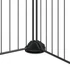 Kép 6/8 - 44 paneles fekete acél kisállatketrec ajtóval 35 x 35 cm