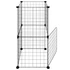 Kép 6/10 - 8 paneles fekete acél kisállatketrec ajtóval 35 x 35 cm