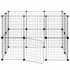 Kép 5/10 - 20 paneles fekete acél kisállatketrec ajtóval 35 x 35 cm