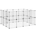 Kép 4/10 - 28 paneles fekete acél kisállatketrec ajtóval 35 x 35 cm