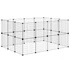 Kép 7/10 - 28 paneles fekete acél kisállatketrec ajtóval 35 x 35 cm