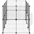 Kép 6/10 - 20 paneles fekete acél kisállatketrec ajtóval 35 x 35 cm