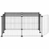 Kép 5/9 - 12 paneles fekete acél kisállatketrec ajtóval 35 x 35 cm