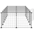 Kép 5/9 - 28 paneles fekete acél kisállatketrec ajtóval 35 x 35 cm