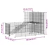 Kép 8/9 - 20 paneles fekete acél kisállatketrec ajtóval 35 x 35 cm