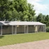 Kép 3/10 - Szürke horganyzott acél kutyaketrec tetővel és ajtókkal 12x2x2m