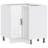 Kép 1/11 - vidaXL Konyhai sarok alsó szekrény Lucca fehér szerelt fa