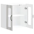 Kép 7/11 - Konyhai fali szekrény üvegajtóval Lucca magasfényű fehér színű