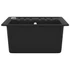 Kép 4/8 - Fekete, egymedencés gránit mosogatótálca 57,5 x 46 x 28 cm