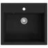 Kép 1/8 - Fekete, egymedencés gránit mosogatótálca