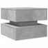 Kép 3/11 - Betonszürke dohányzóasztal LED-lámpákkal 50 x 50 x 40 cm