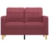 Kép 3/9 - Kétszemélyes bordó szövet kanapé 138 x 77 x 80 cm