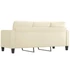 Kép 5/9 - 3 személyes krémszínű műbőr kanapé 180 cm
