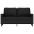 Kép 3/8 - Kétszemélyes fekete bársony kanapé 138 x 77 x 80 cm
