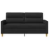 Kép 4/10 - Kétszemélyes fekete szövetkanapé 158 x 77 x 80 cm