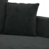 Kép 6/8 - Kétszemélyes fekete bársony kanapé 140 cm