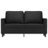 Kép 4/9 - 2 személyes fekete műbőr kanapé 120 cm