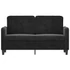 Kép 3/8 - Kétszemélyes fekete bársony kanapé 138 x 77 x 80 cm