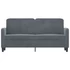 Kép 3/8 - Kétszemélyes sötétszürke bársony kanapé 140 cm