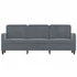 Kép 3/8 - 3 személyes sötétszürke bársony kanapé 180 cm