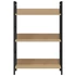 Kép 5/11 - 3 szintes tölgy színű könyvespolc 60 x 27,6 x 90,5 cm