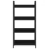 Kép 5/11 - 4 szintes fekete fa könyvespolc 60 x 27,6 x 124,5 cm