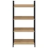 Kép 5/11 - 4 szintes tölgy színű könyvespolc 60x27,6x124,5 cm