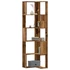 Kép 2/10 - vidaXL 5 szintes antik fa szerelt fa sarok könyvespolc 50 x 50 x 179cm