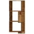Kép 4/10 - 3 szintes antik fa sarok könyvespolc 50 x 50 x 102cm