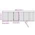 Kép 11/11 - Fehér, nyárfa kutyakapu összecsukható ajtóval, 6 panellel, 300 cm