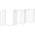 Kép 4/11 - Fehér nyárfa 6 paneles összecsukható kutyakapu ajtóval 300 cm