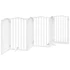 Kép 6/11 - Fehér nyárfa 6 paneles összecsukható kutyakapu ajtóval 300 cm