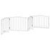 Kép 6/11 - Fehér nyárfa 4 paneles összecsukható kutyakapu ajtóval 320 cm