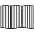 Kép 4/9 - Fekete nyárfa 3 paneles összecsukható kutyakapu 150 cm